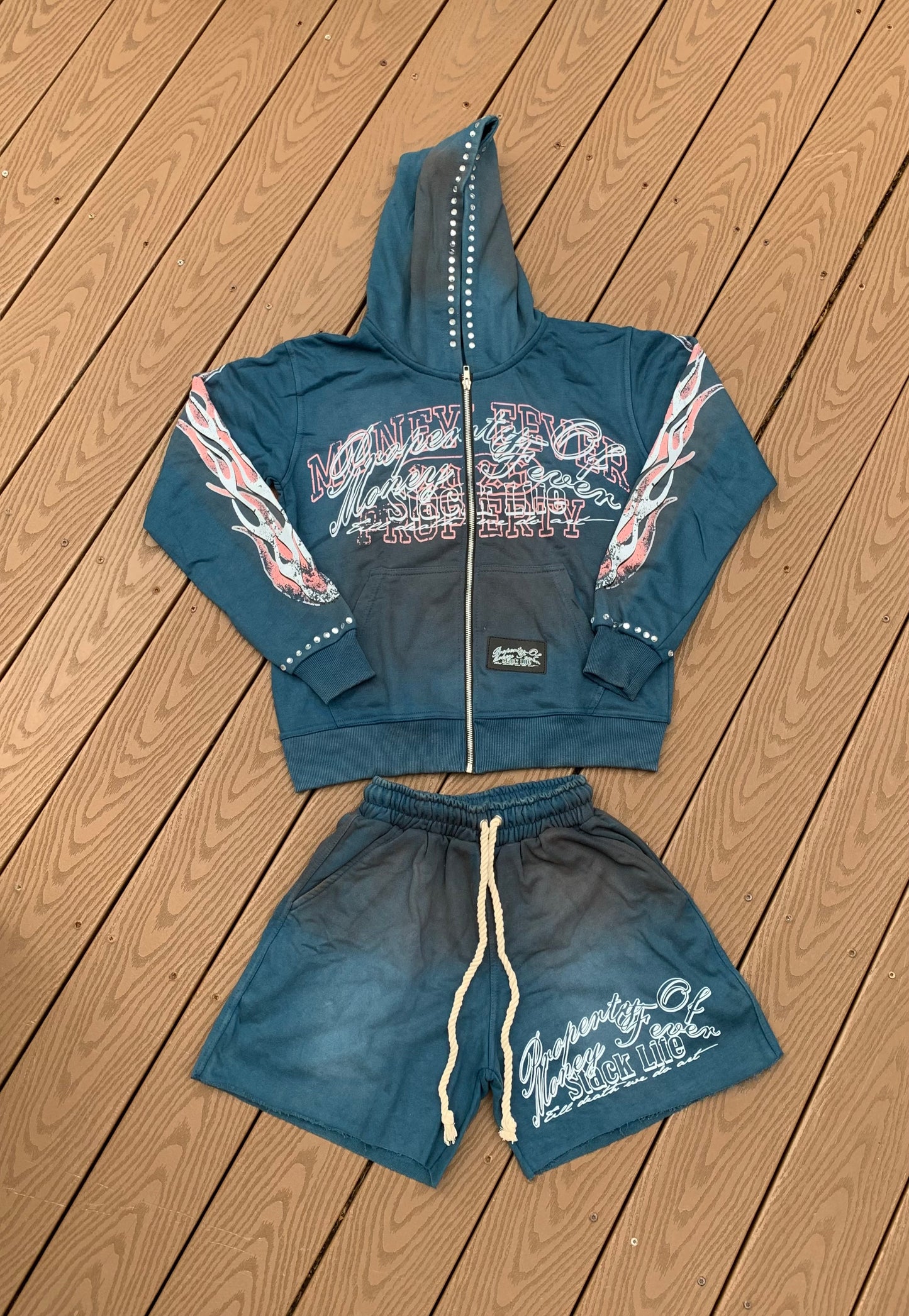 “BLUE” STACK LIFE SHORT SET