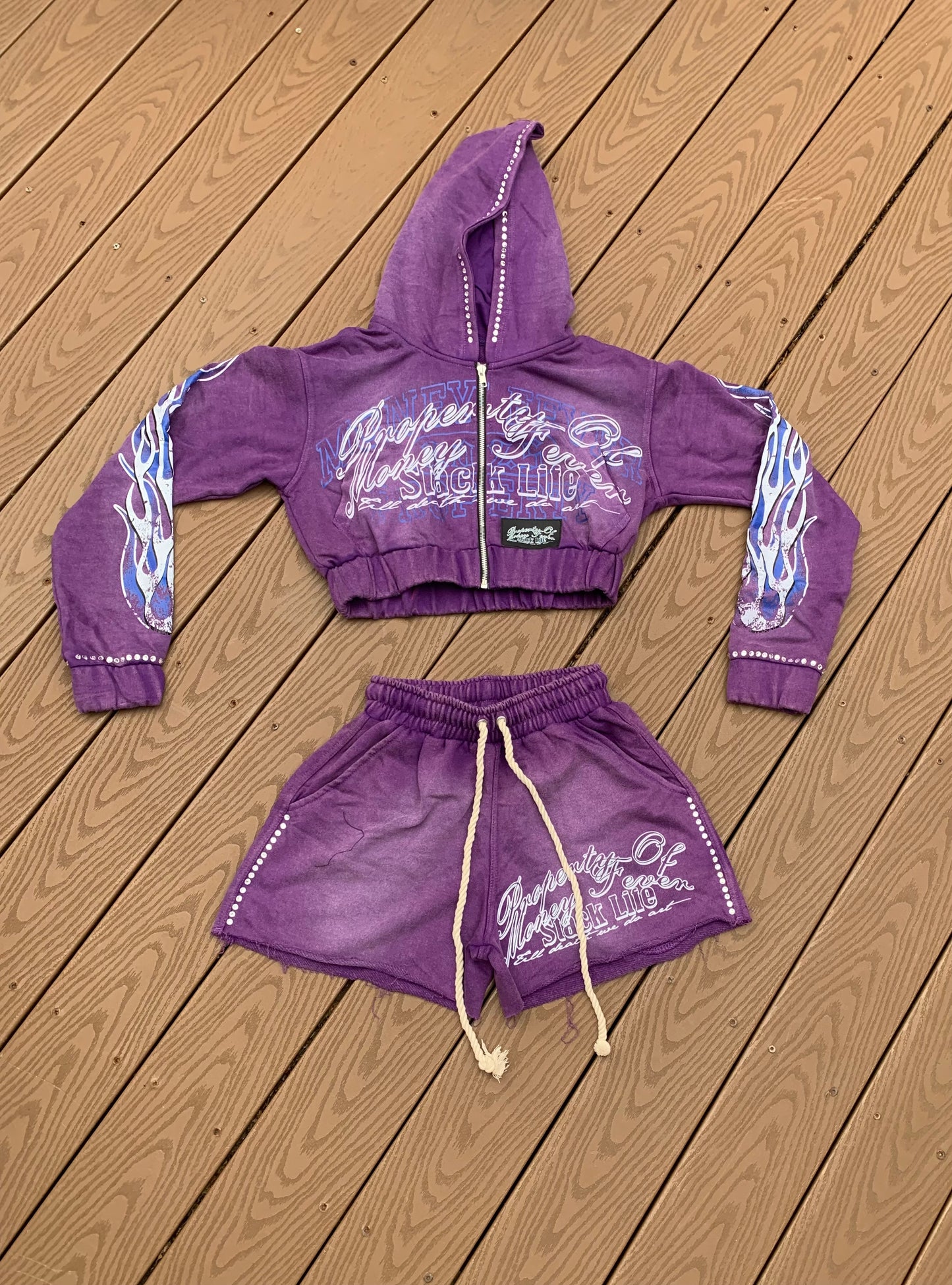 “PURPLE’’ STACK LIFE SHORT SET