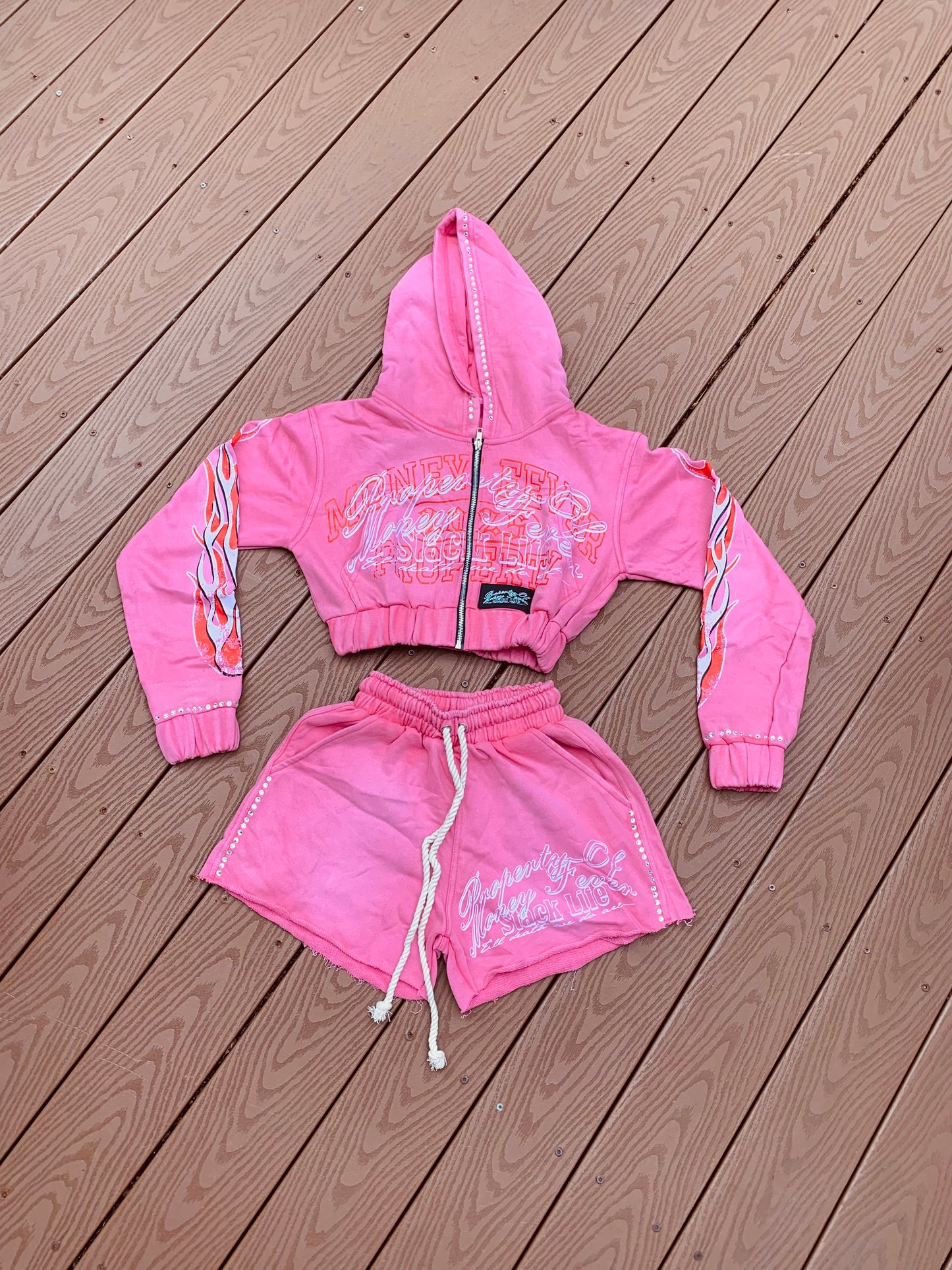 “PINK’’ STACK LIFE SHORT SET